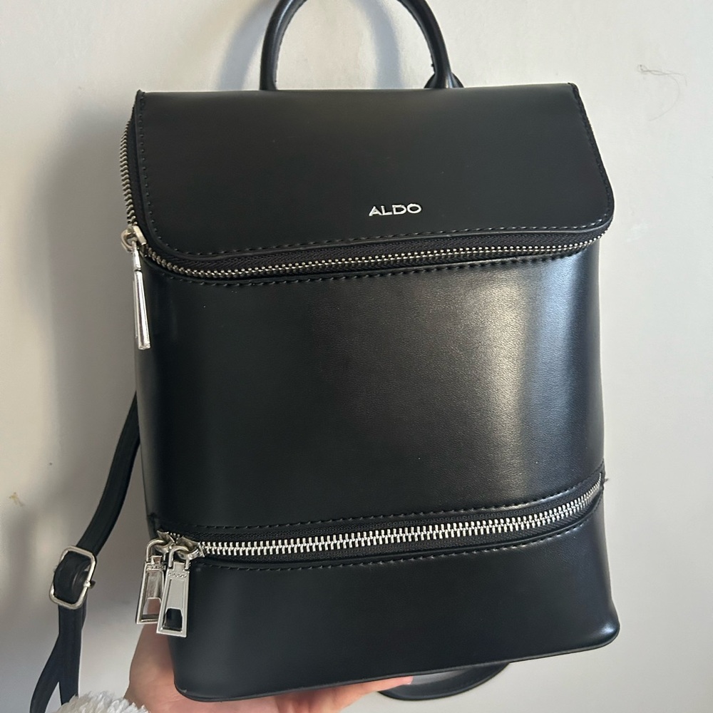 Small leather backpack